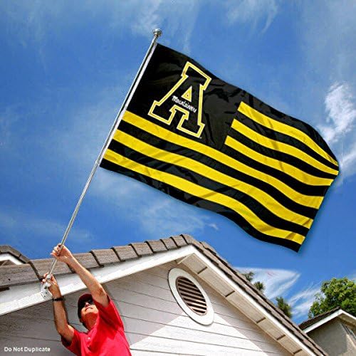 Апалахиски државни планинари starsвезди и знаме на нација на ленти